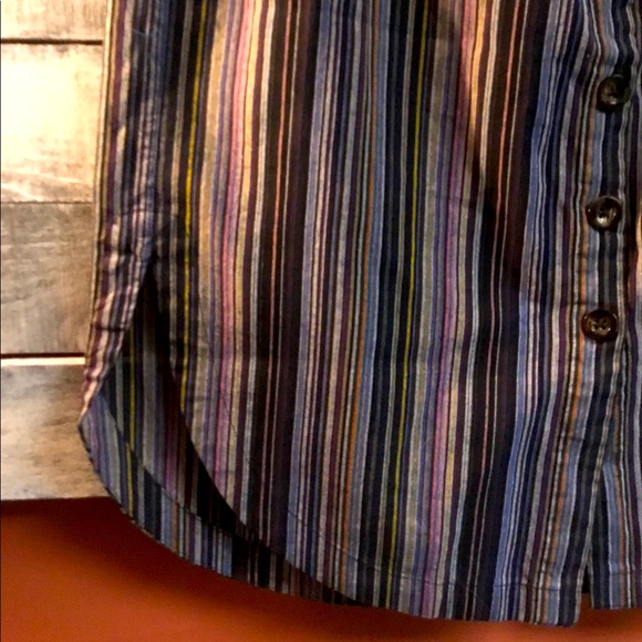 Mod-O-Doc Women's Stripe Button Front Peasant Skirt, Navy. XL - Picture 7 of 16